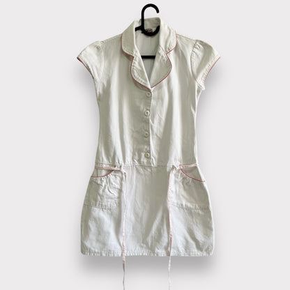 Vintage Mini White Denim Dress