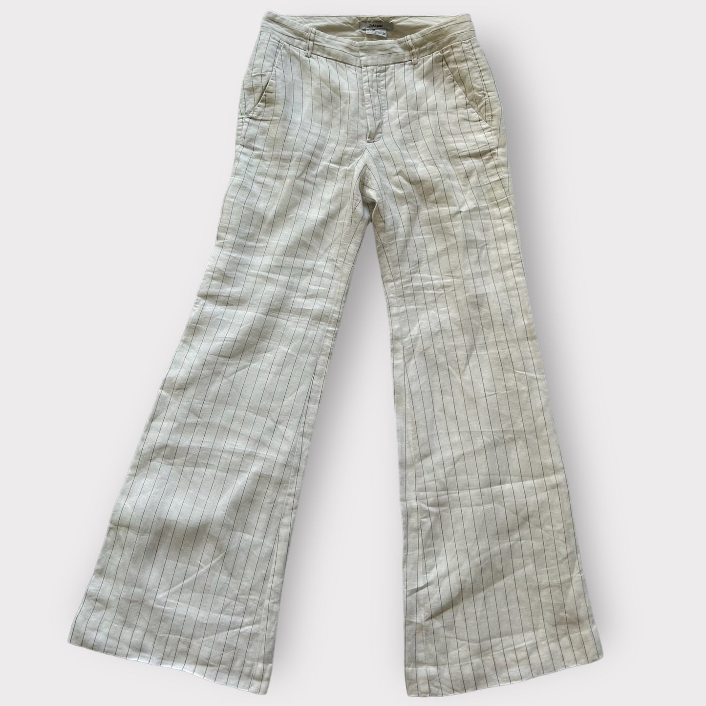 00s Flared Striped Office Pants