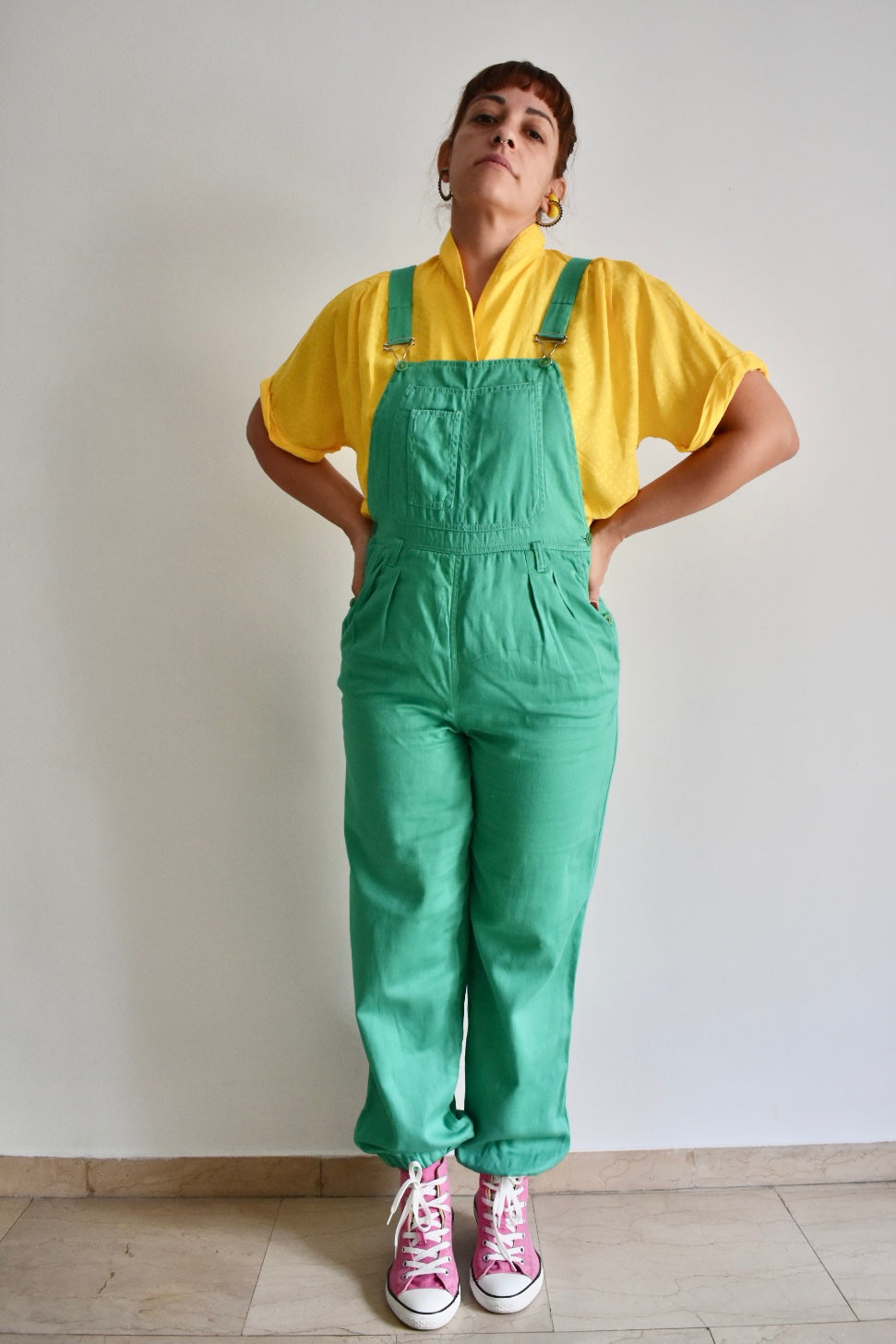 Vintage Green Women’s Cotton Jumpsuit