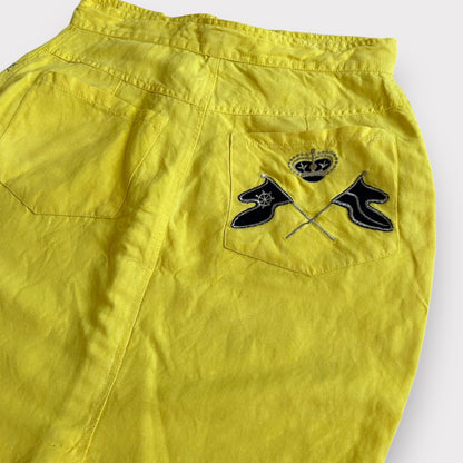 Vintage Embroidered Yellow Skirt