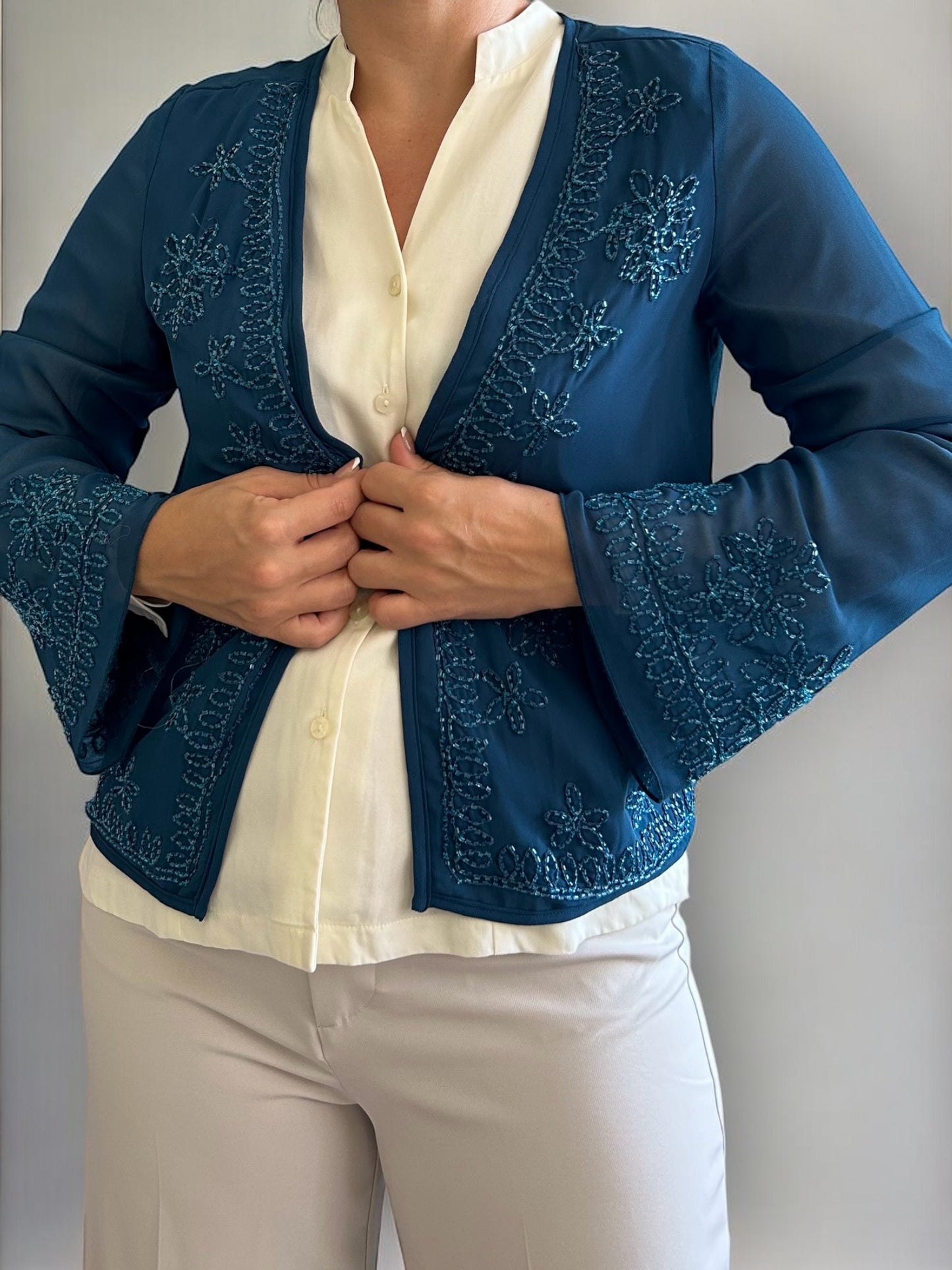 Vintage See Through Beaded Jacket