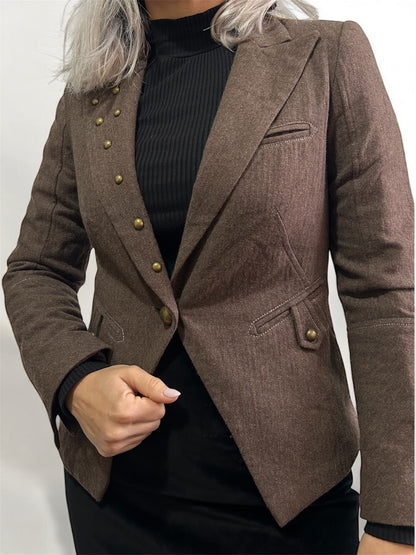 Y2K Brown Wool Blazer