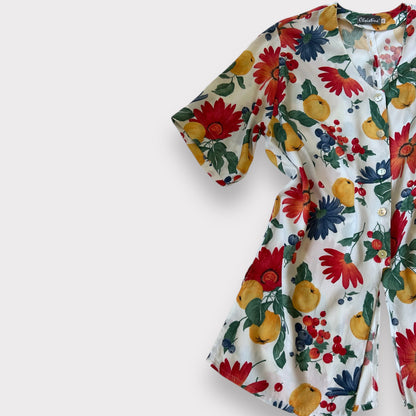 Vintage Floral Long Shirt