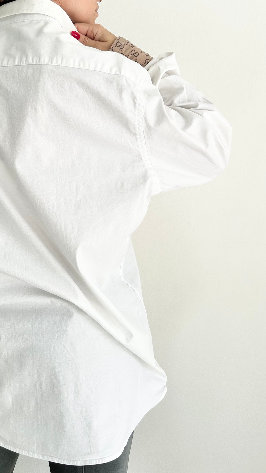 Vintage Gucci Long-Sleeve Shirt – White – 3XL