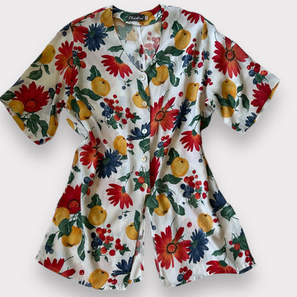 Vintage Floral Long Shirt