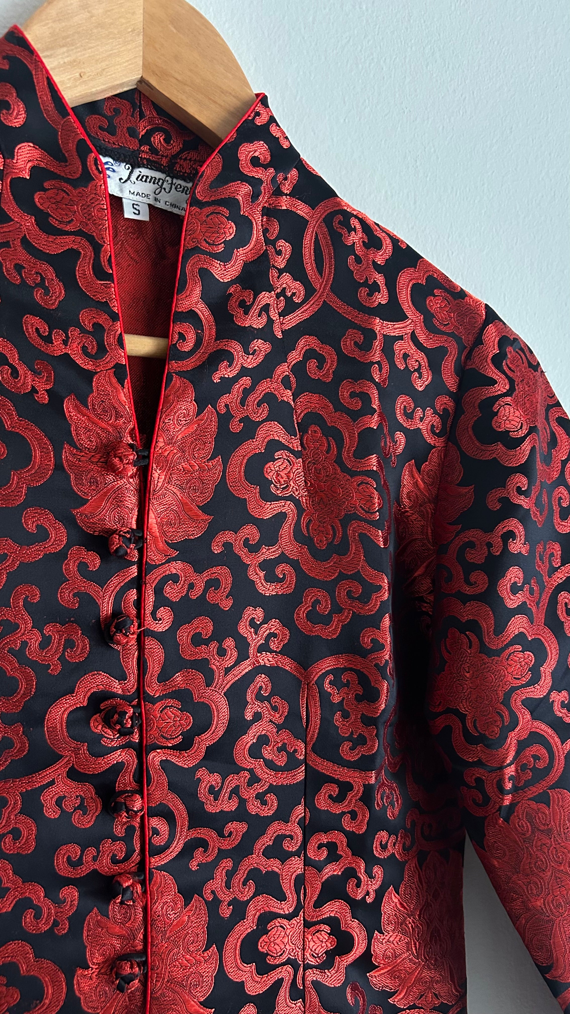 Vintage Chinoiserie Jacquard Blouse