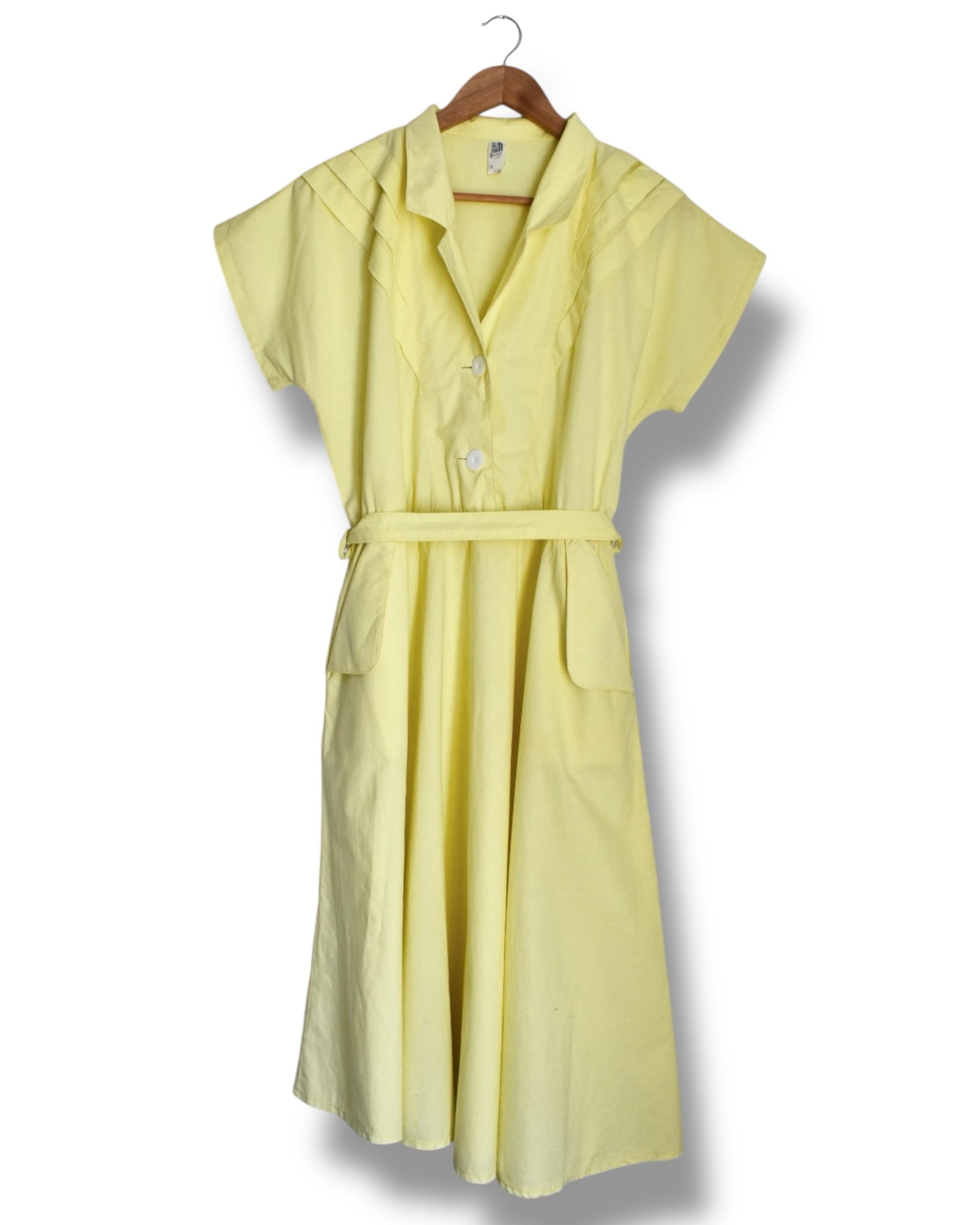 1980’s Yellow Midi Dress with Pockets