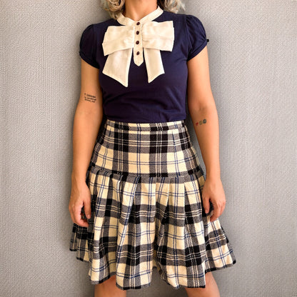 Vintage Wool Plaid Skirt