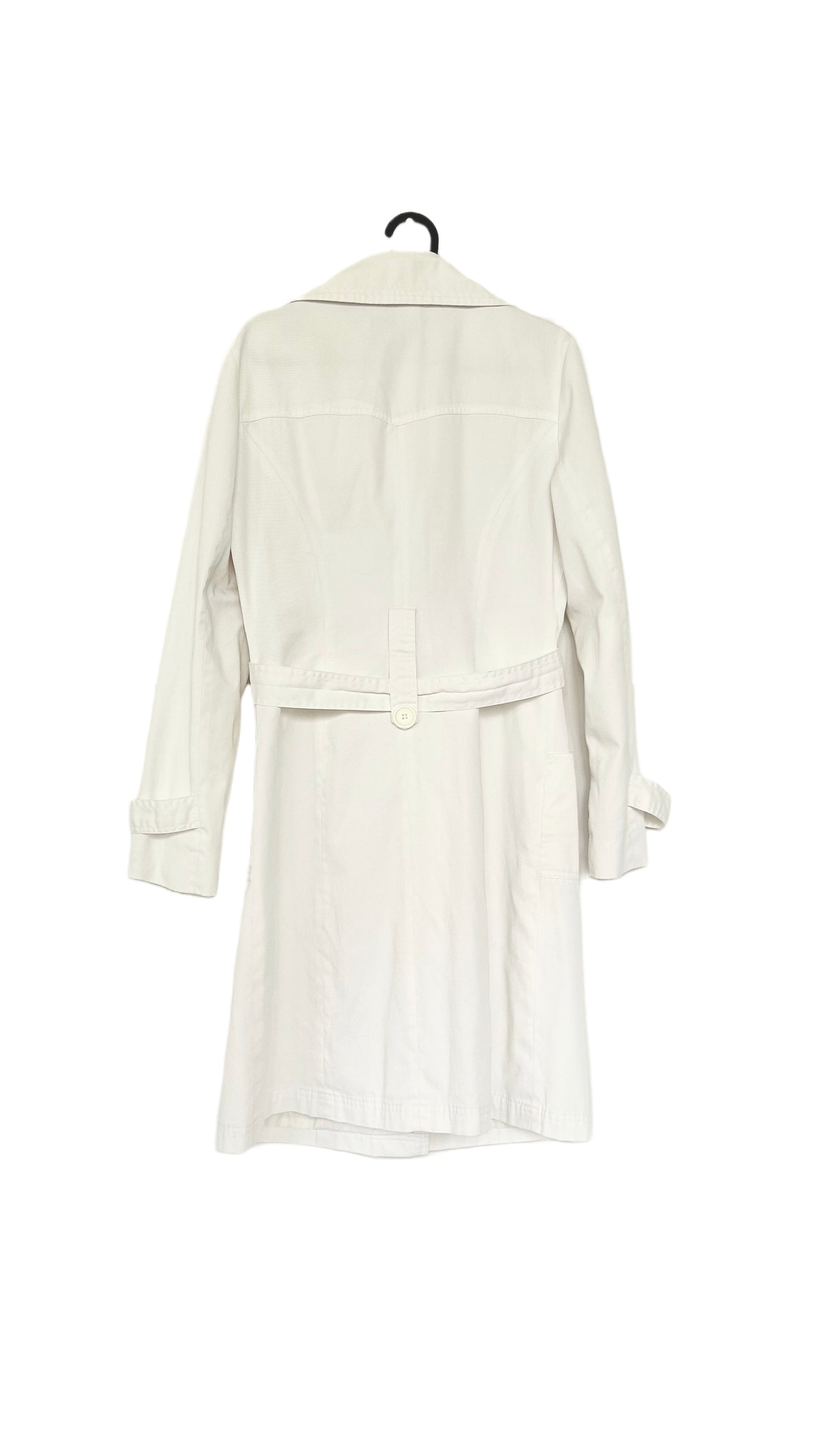 White Denim Trench Coat