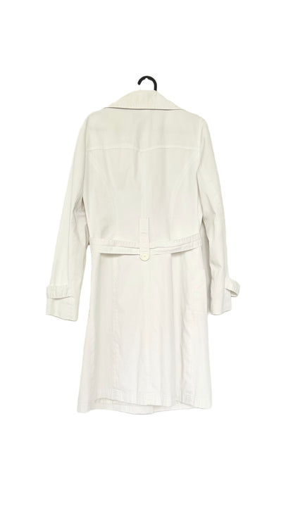 White Denim Trench Coat