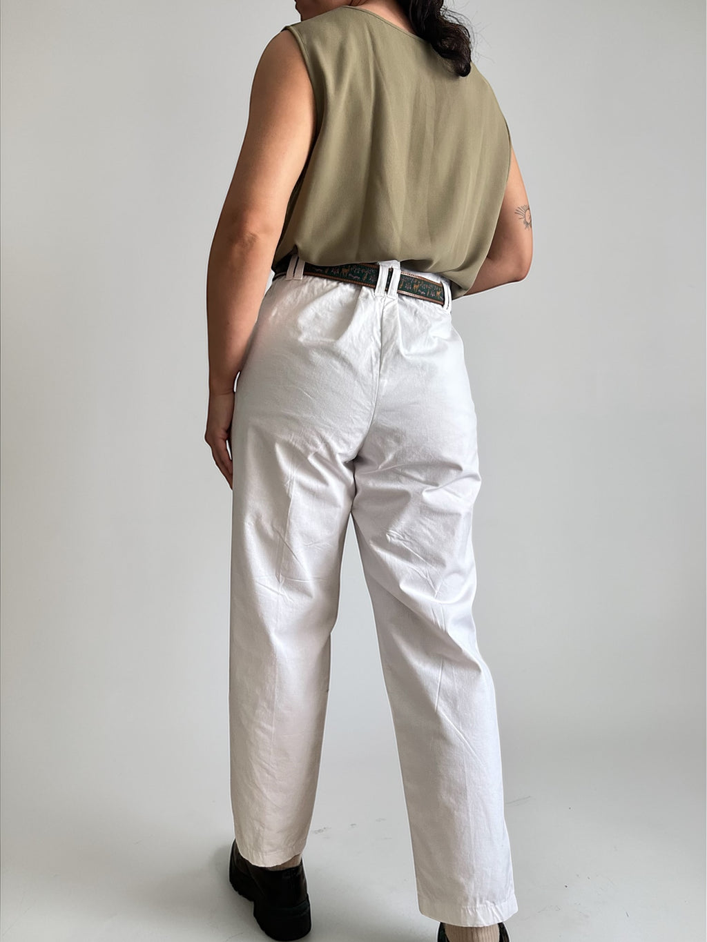 90s Earthy Olive Sleeveless Top