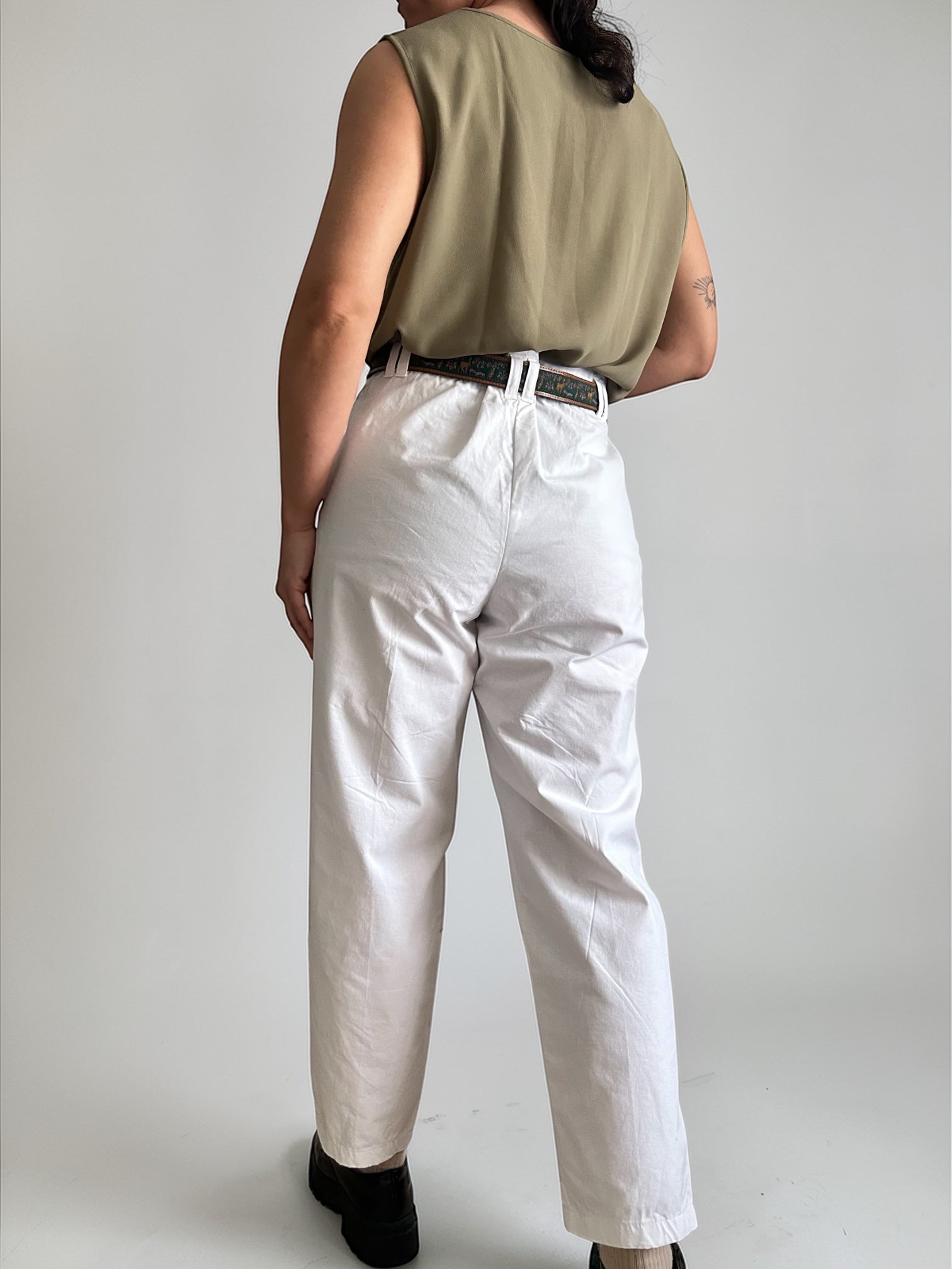 90s Earthy Olive Sleeveless Top