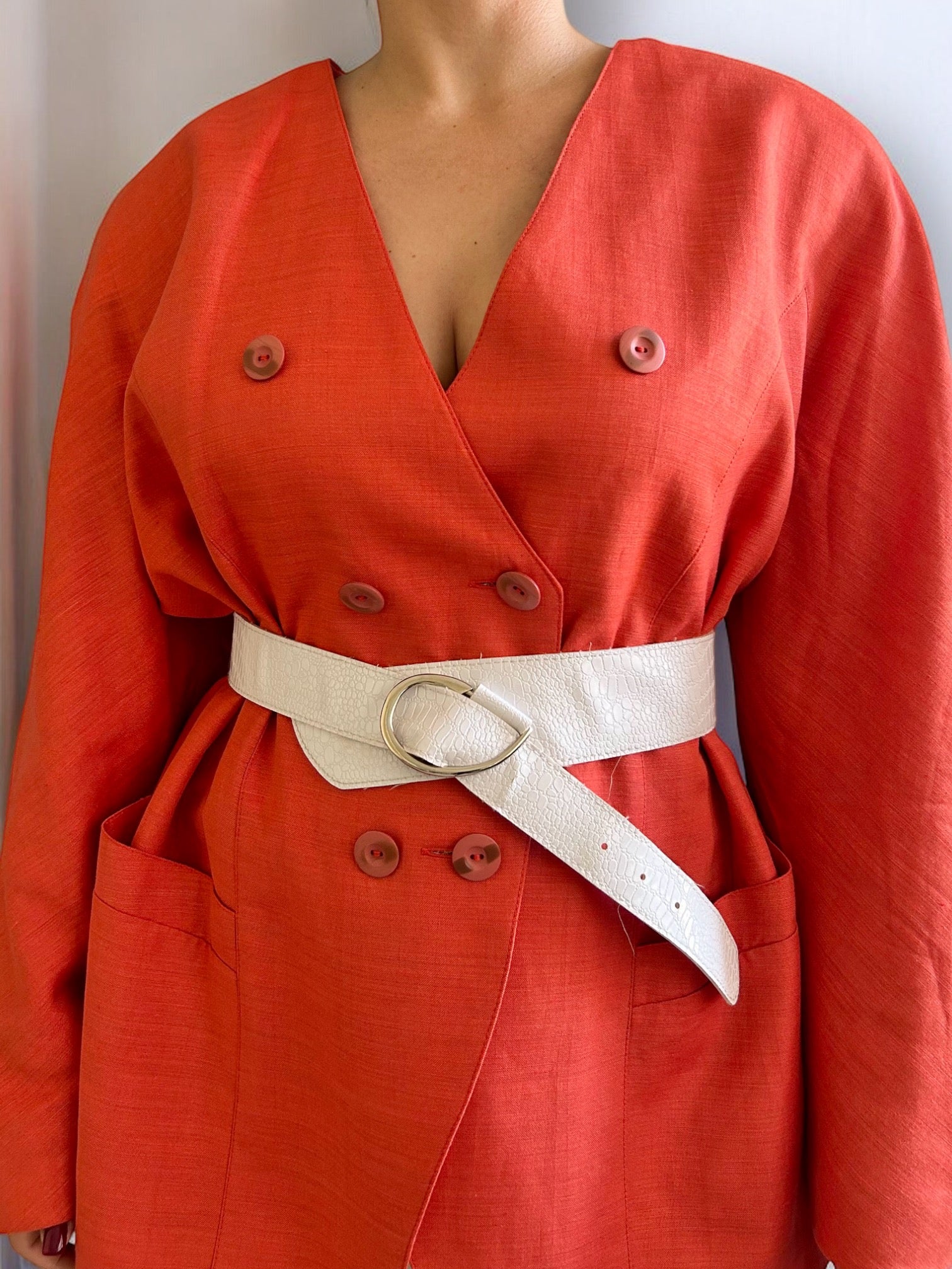 Vintage Oversized Orange Blazer