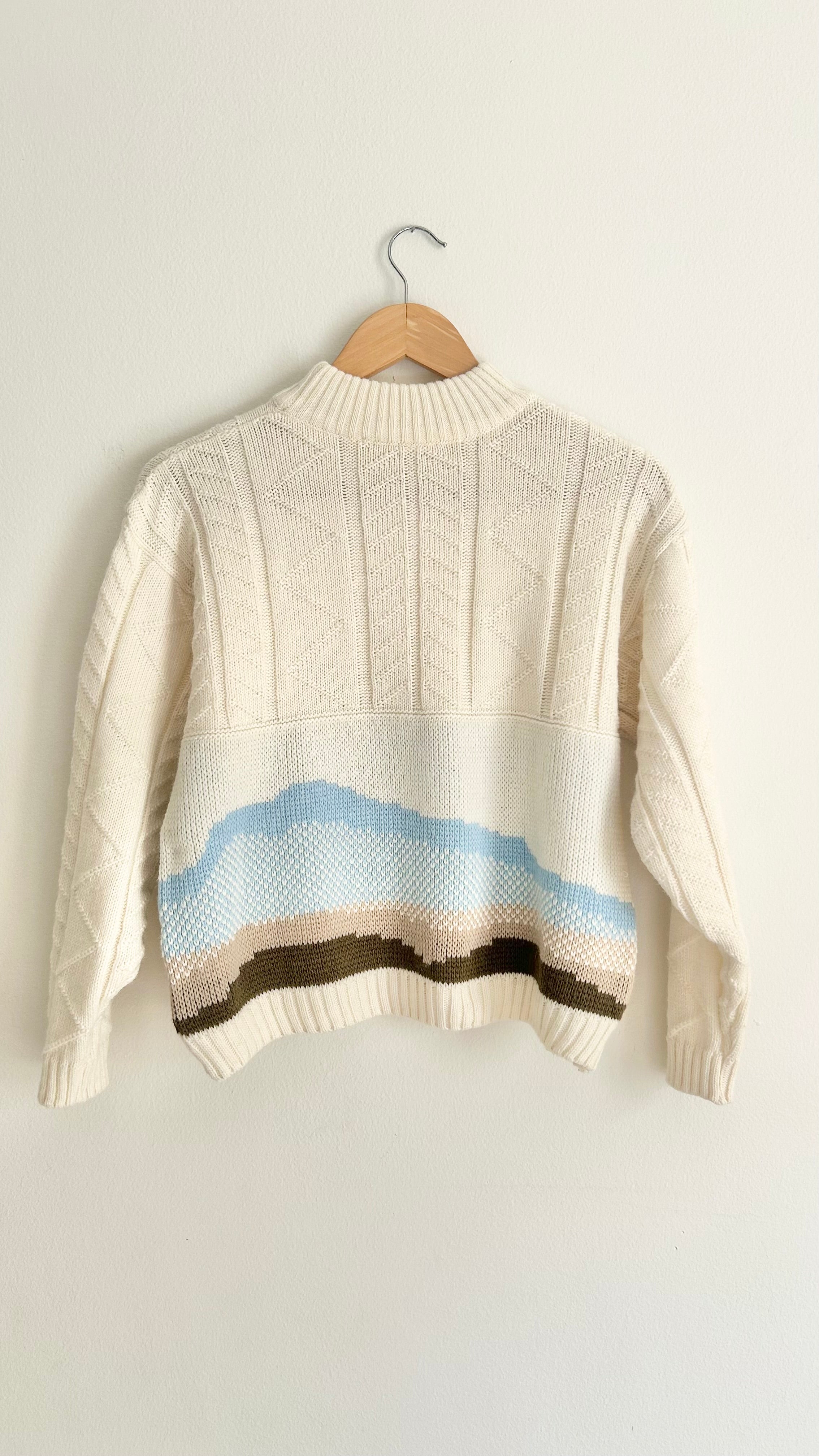 Vintage Embroidered Wool Blend Sweater