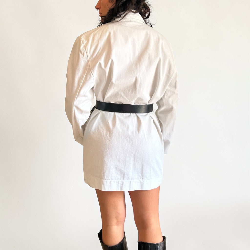 Vintage 90s White Maxi Blazer