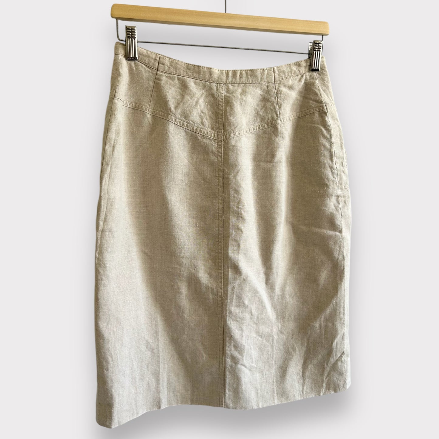 Vintage Linen Midi Skirt