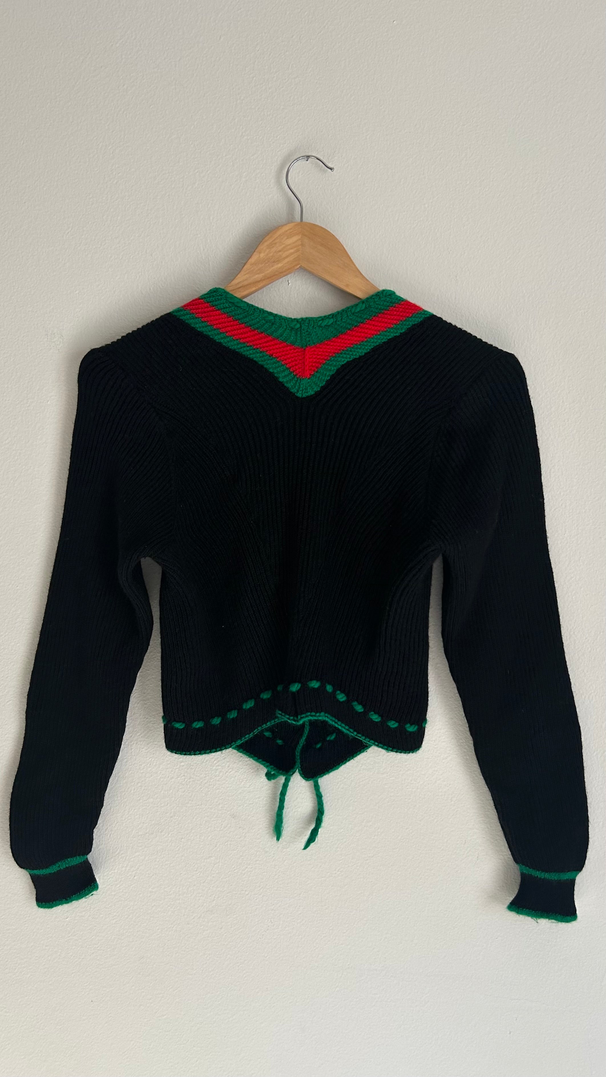 Vintage Alpine Folk-Style Cropped Top