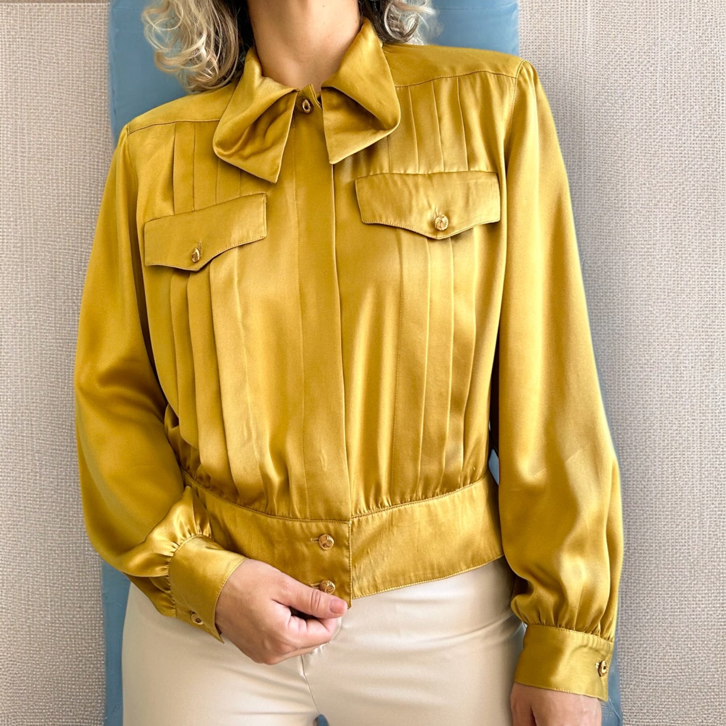 Vintage Handmade Gold Blouse