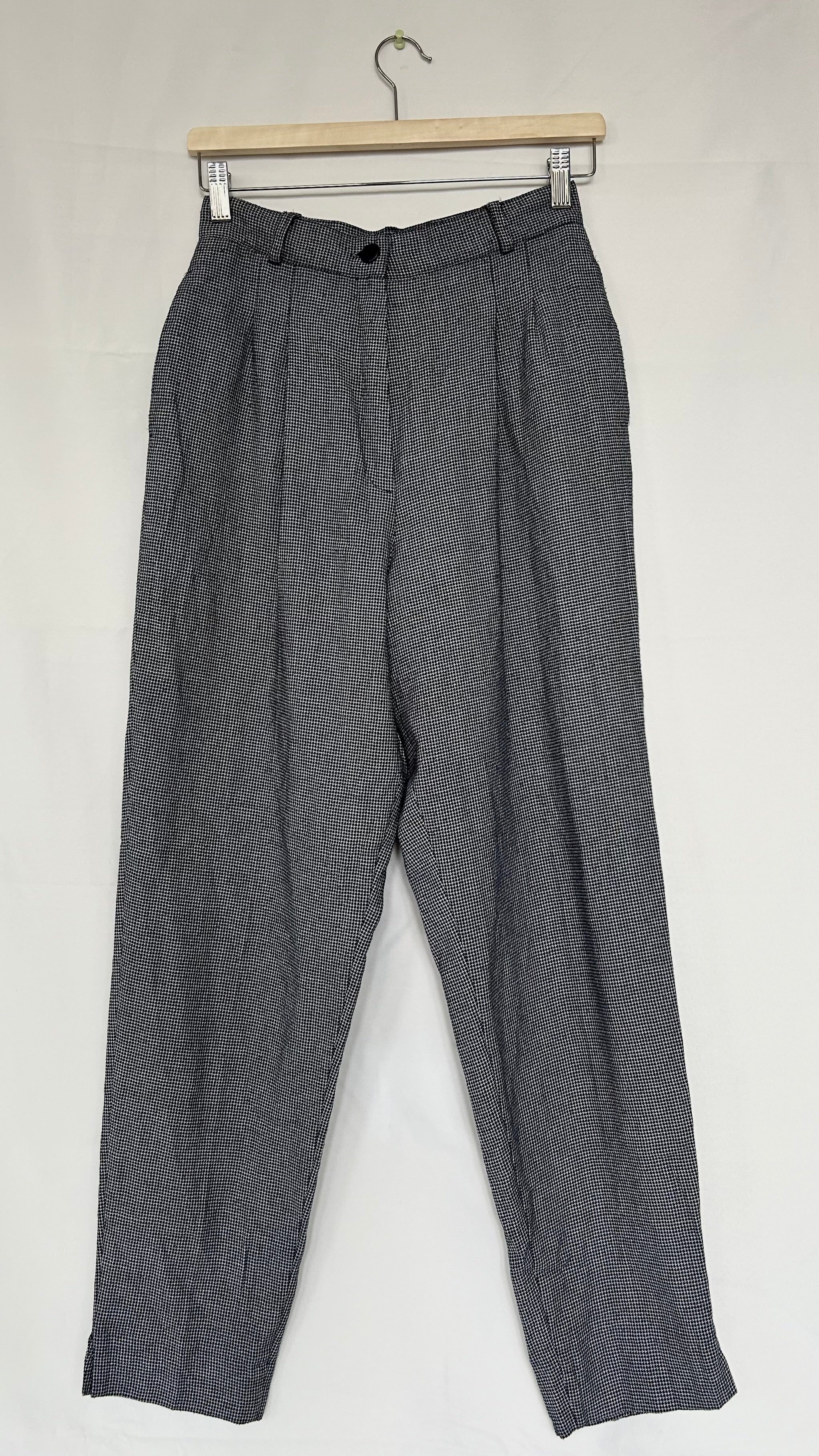 Vintage High Waisted Office Pants B&W