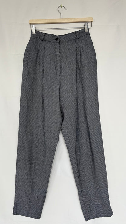 Vintage High Waisted Office Pants B& W