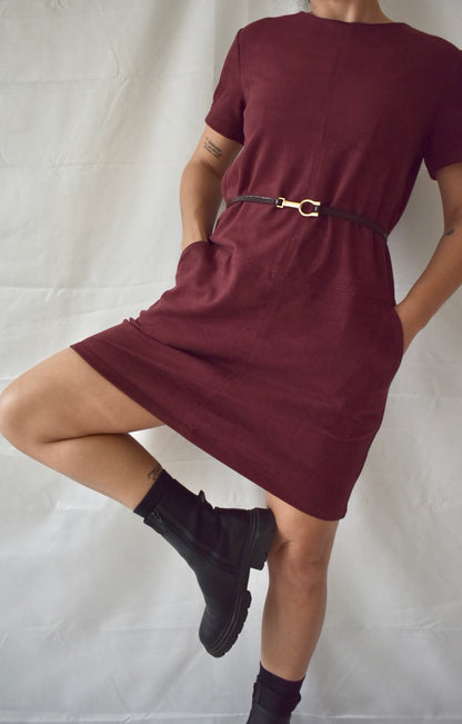 Bordeaux Faux Leather Dress