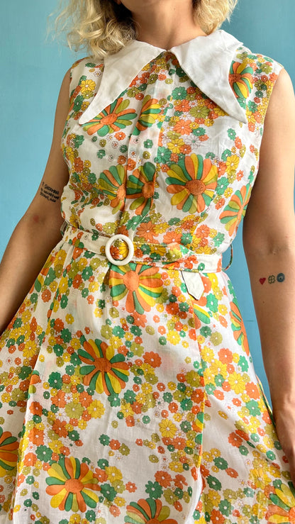 60’s Floral Midi Dress