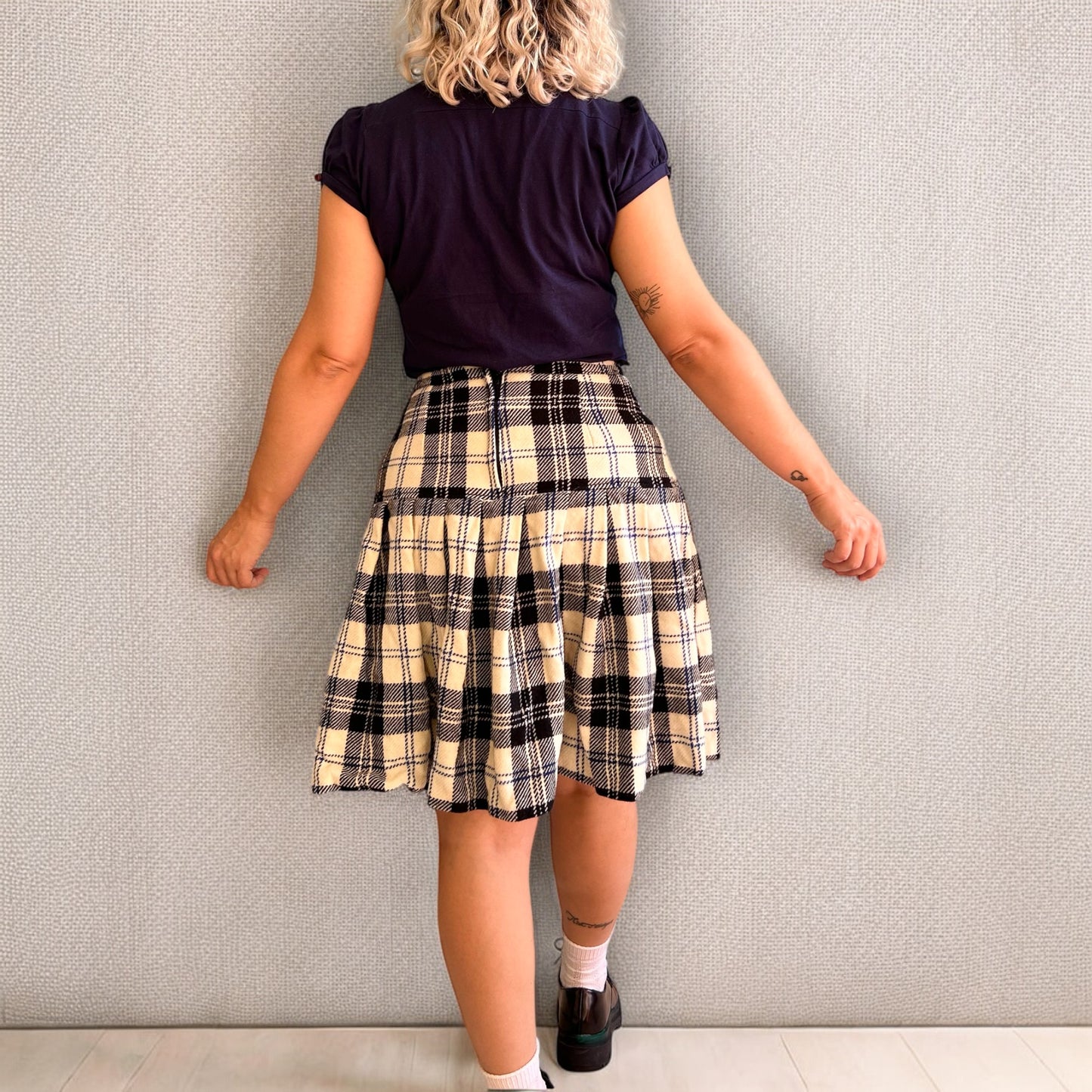 Vintage Wool Plaid Skirt