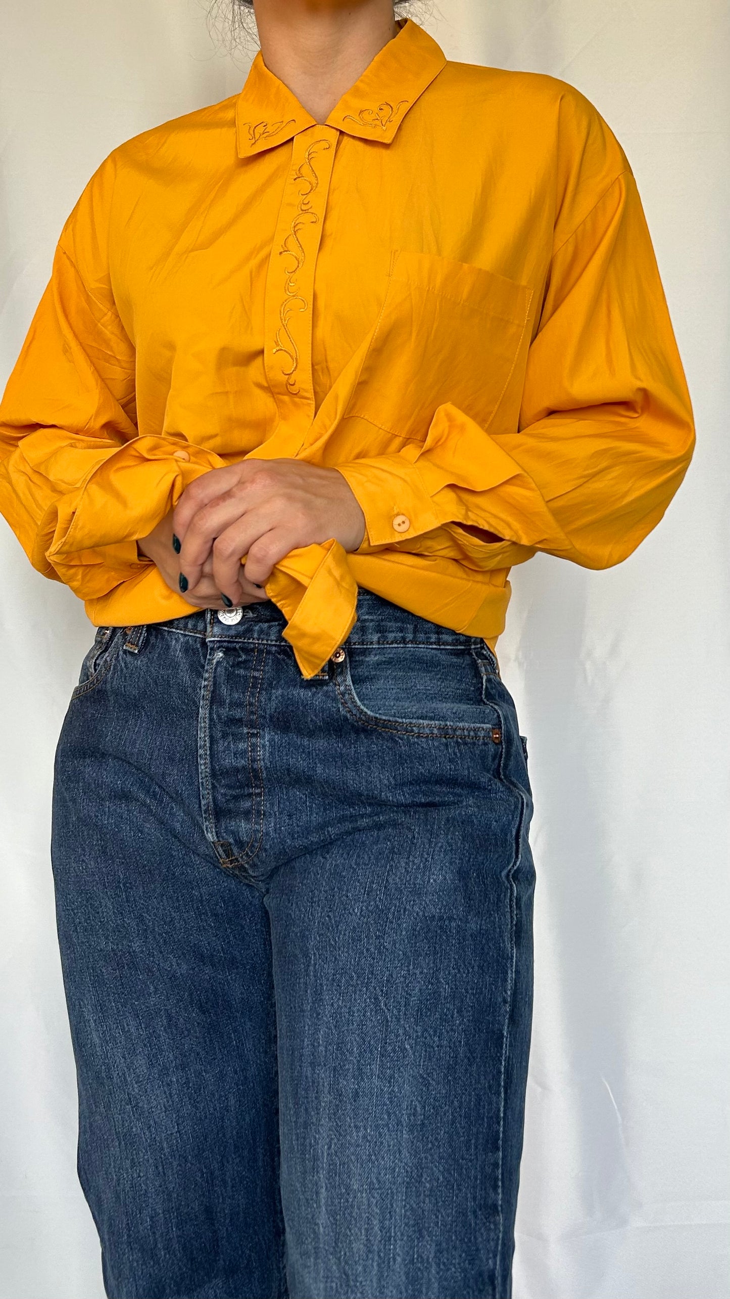 Mustard Vintage Long Sleeve Shirt