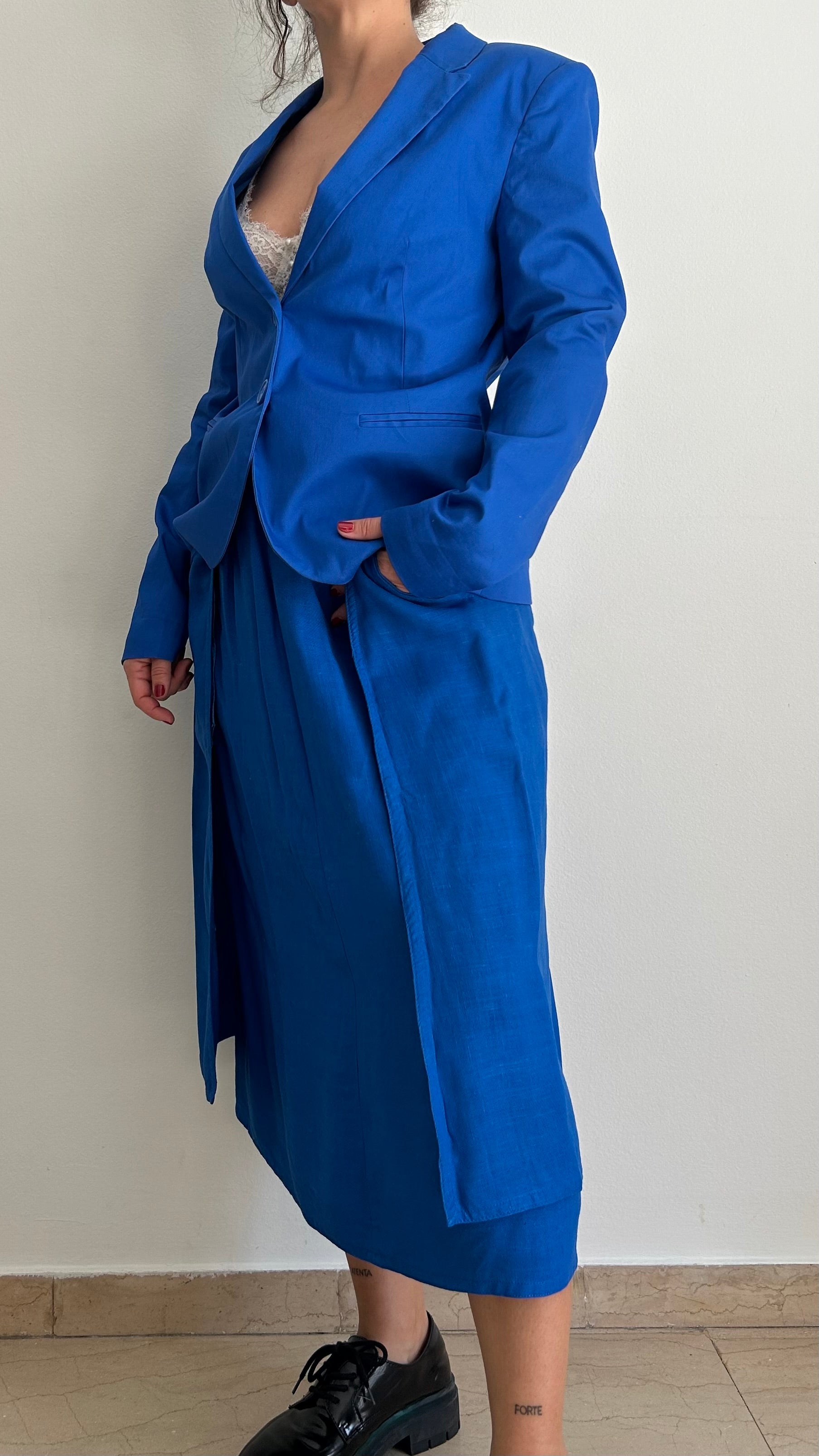 Vintage Royal Blue Blazer | 2000s | Size L