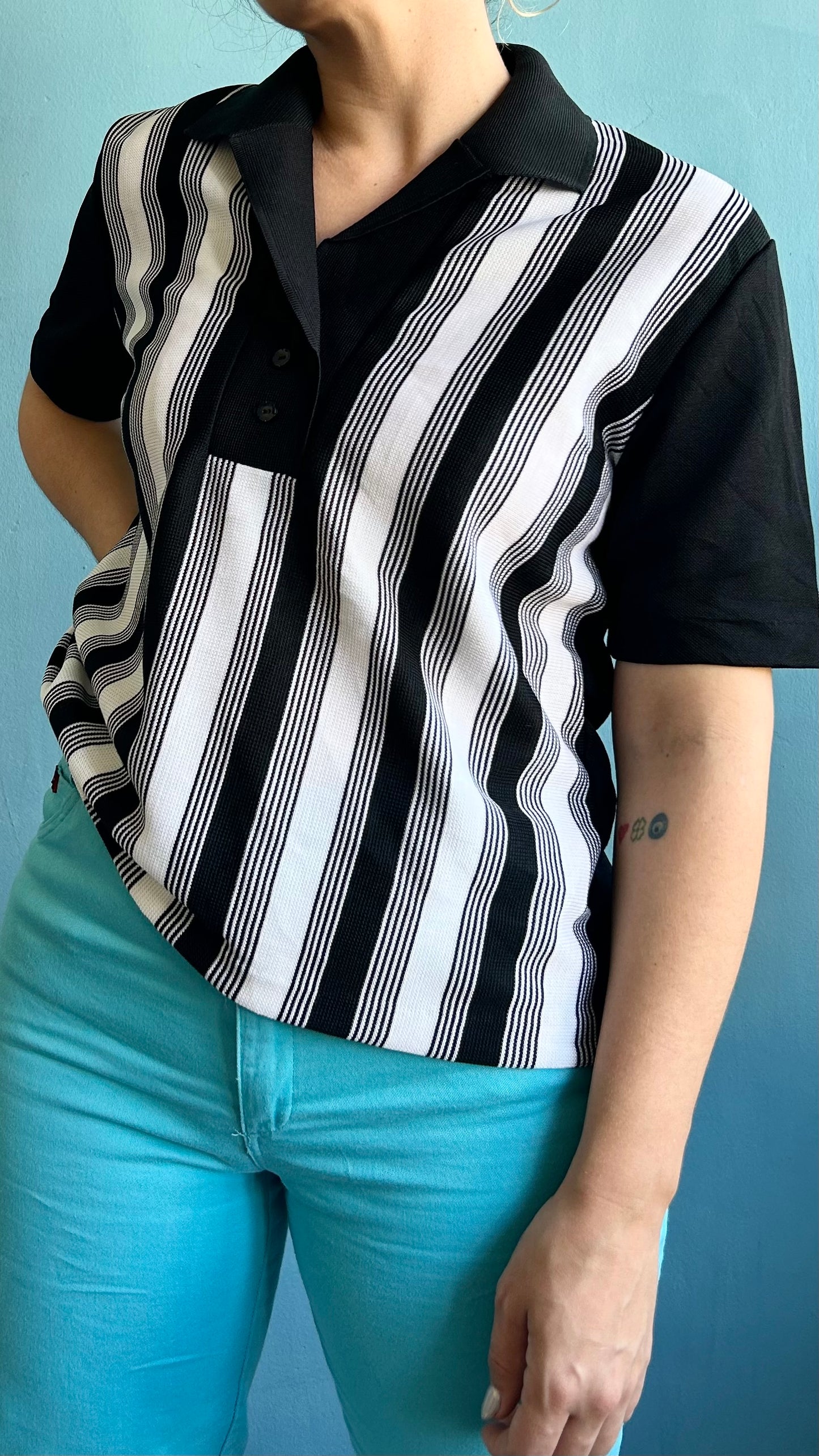 Vintage Striped Polo T-shirt