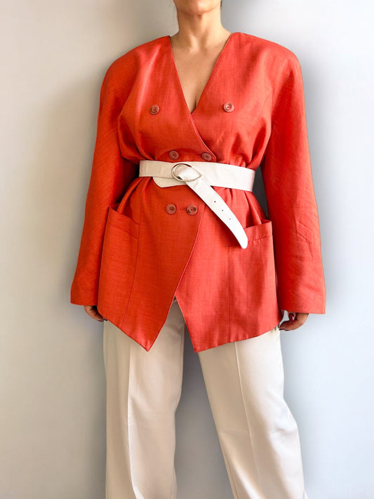 Vintage Oversized Orange Blazer