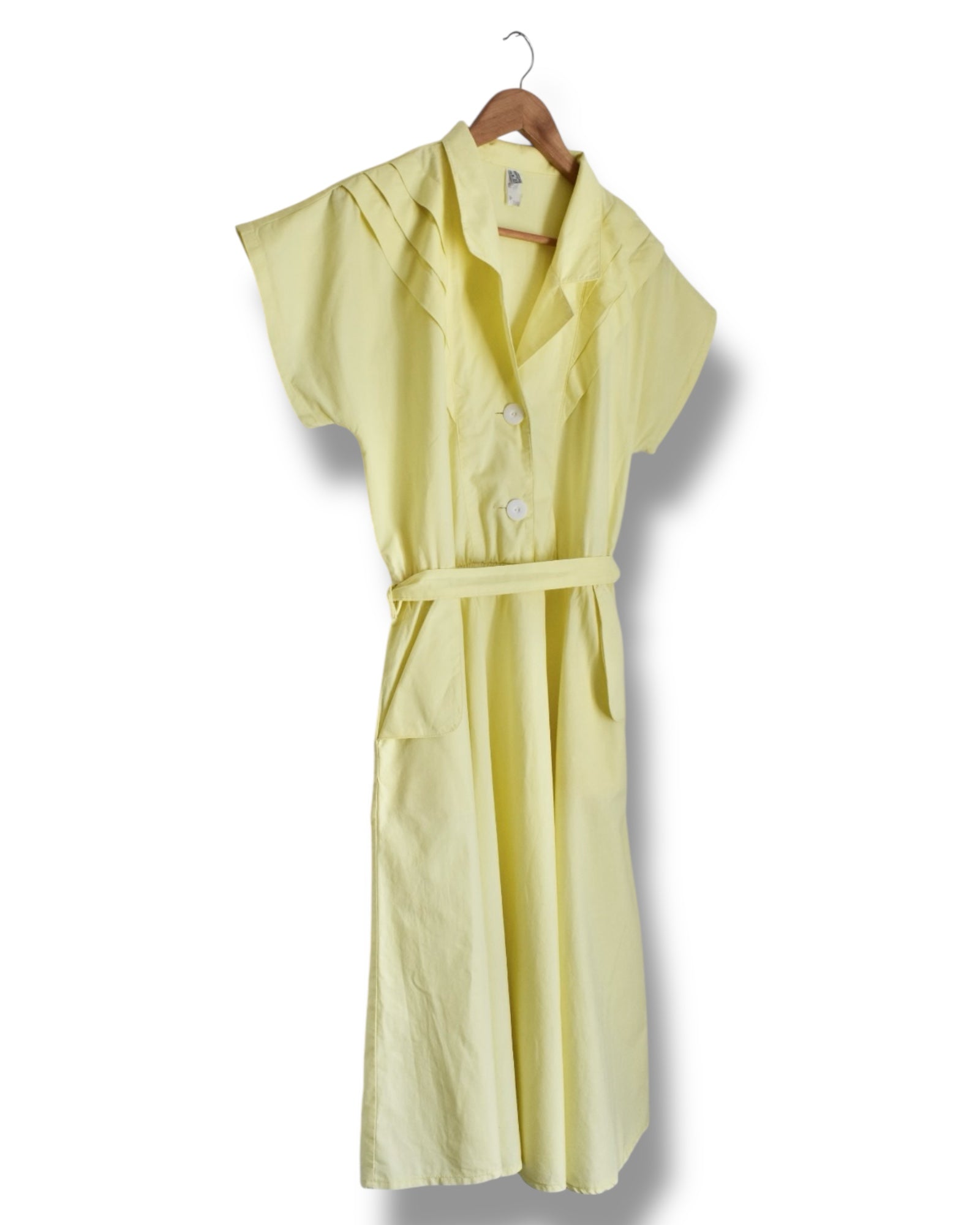 1980’s Yellow Midi Dress with Pockets