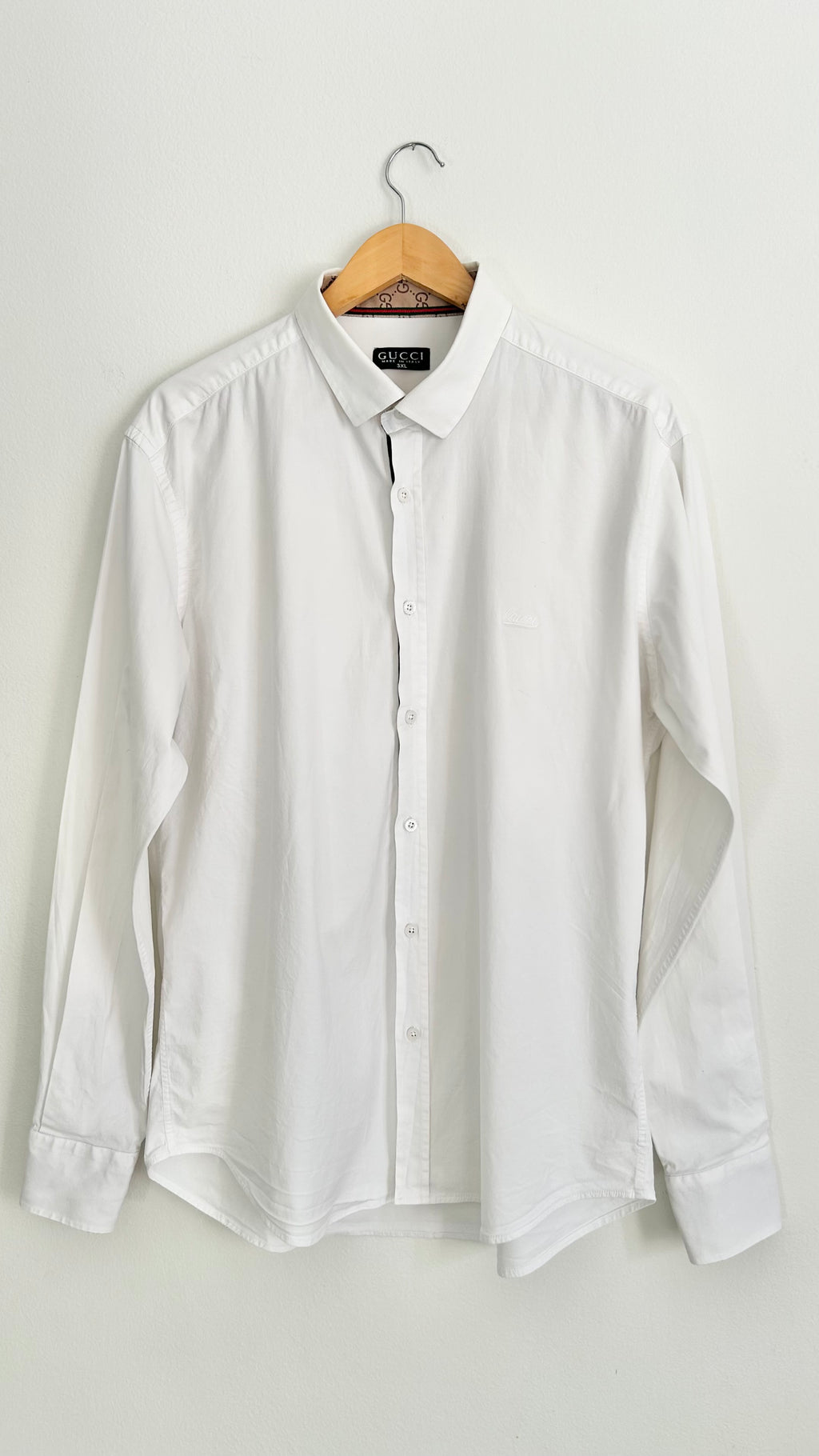 Vintage Gucci Long-Sleeve Shirt – White – 3XL