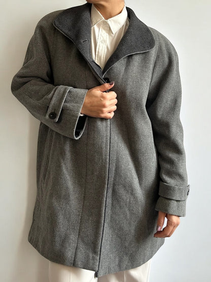 Vintage Grey Wool Coat