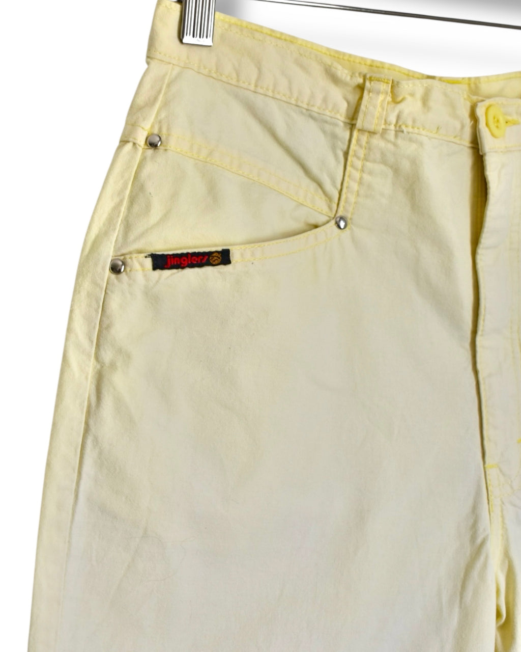 Vintage Jinglers High-Waist Pants – Light Yellow