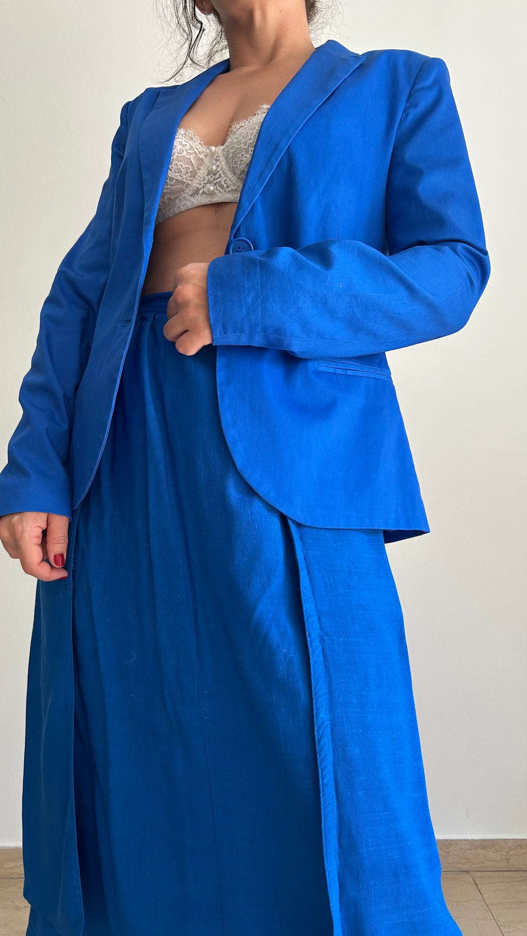 Vintage Royal Blue Blazer | 2000s | Size L