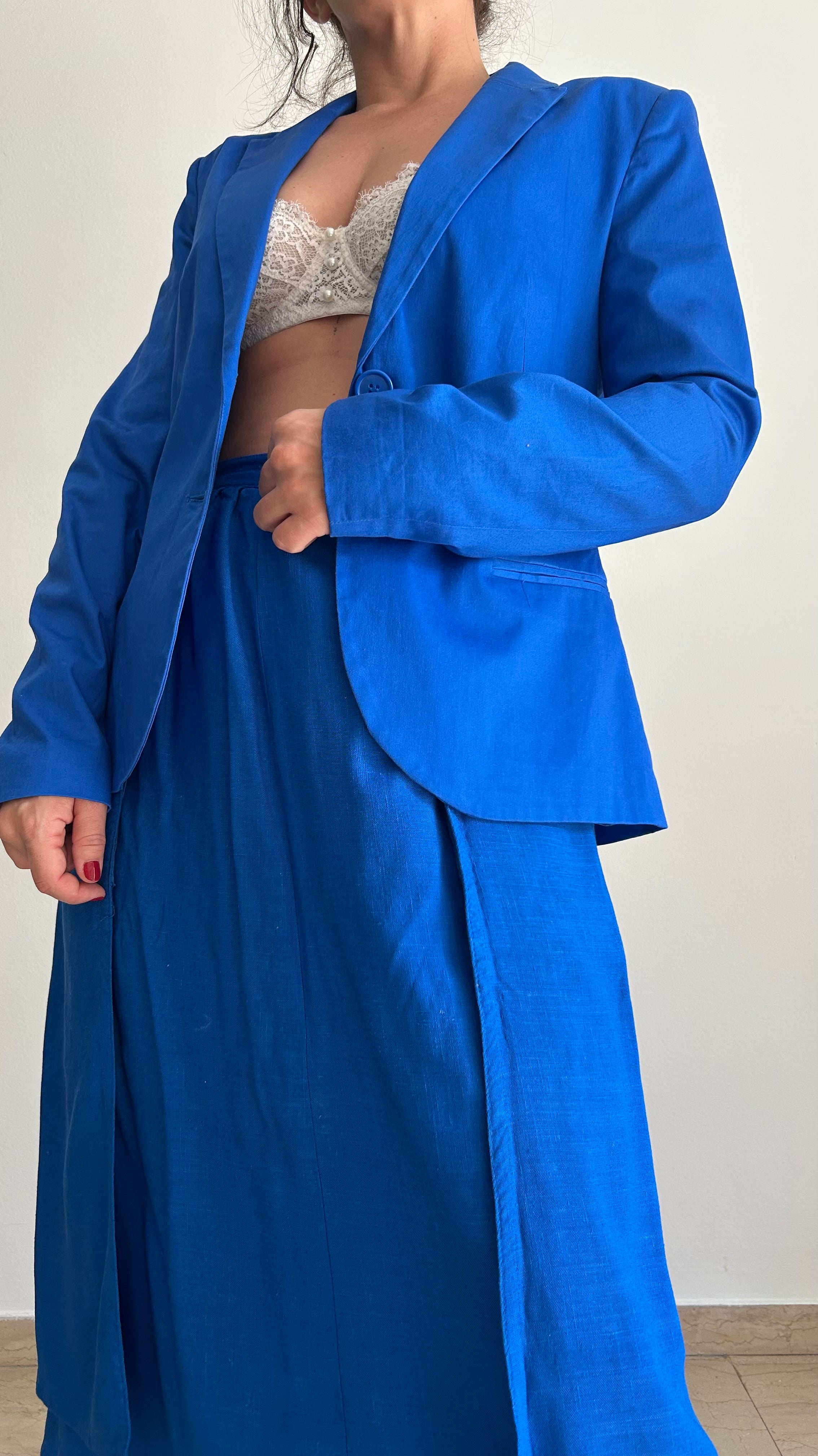 Vintage Royal Blue Blazer | 2000s | Size L