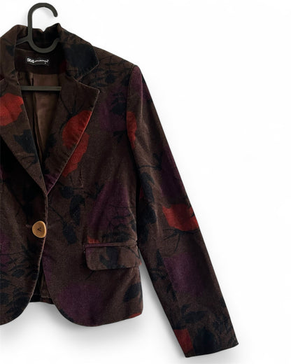 Y2K Floral Velvet Blazer