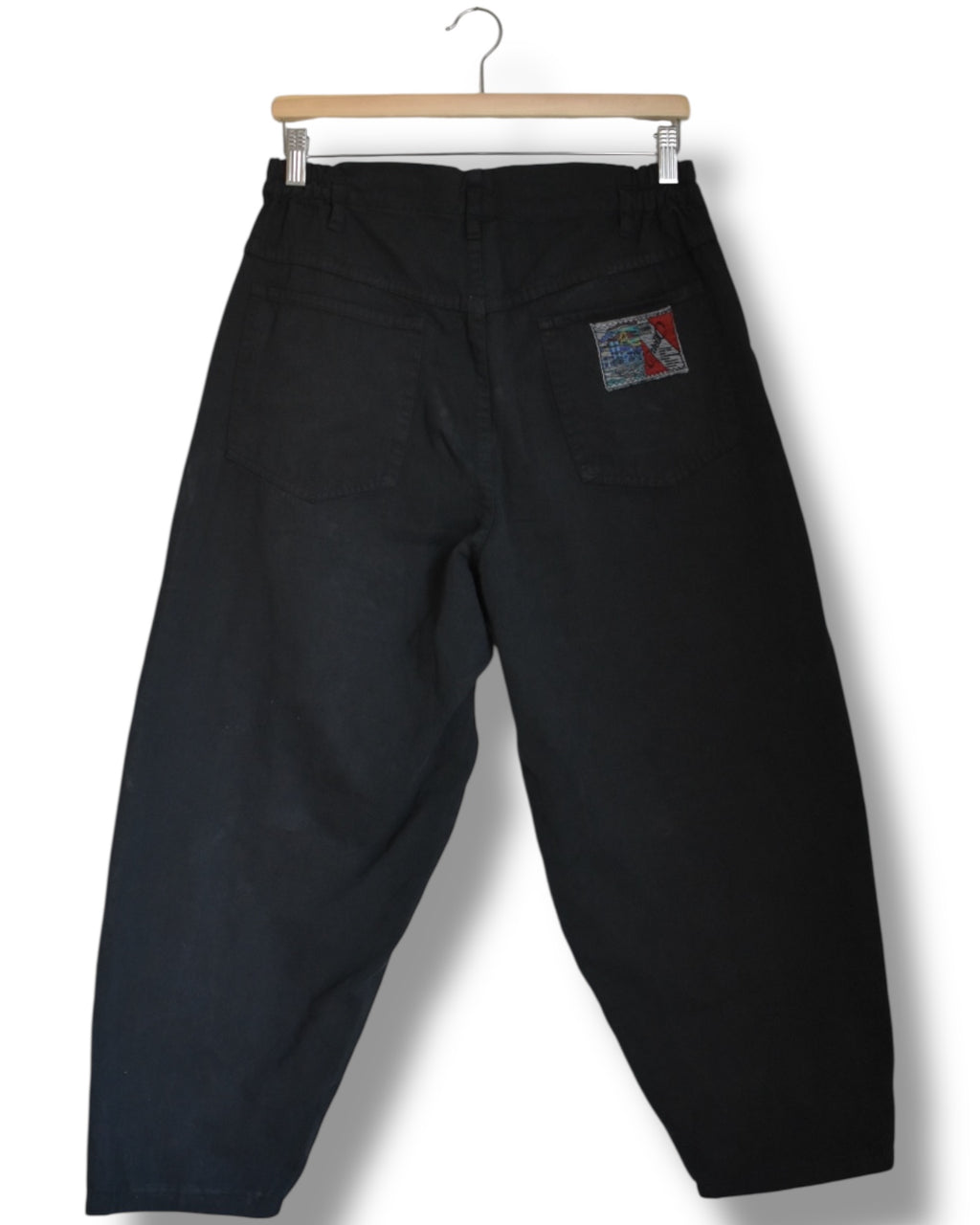 Vintage 1980s Oversized Black Pants