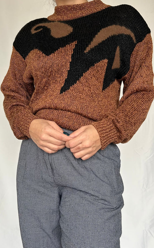 Vintage Sweater with Shoulder Pads