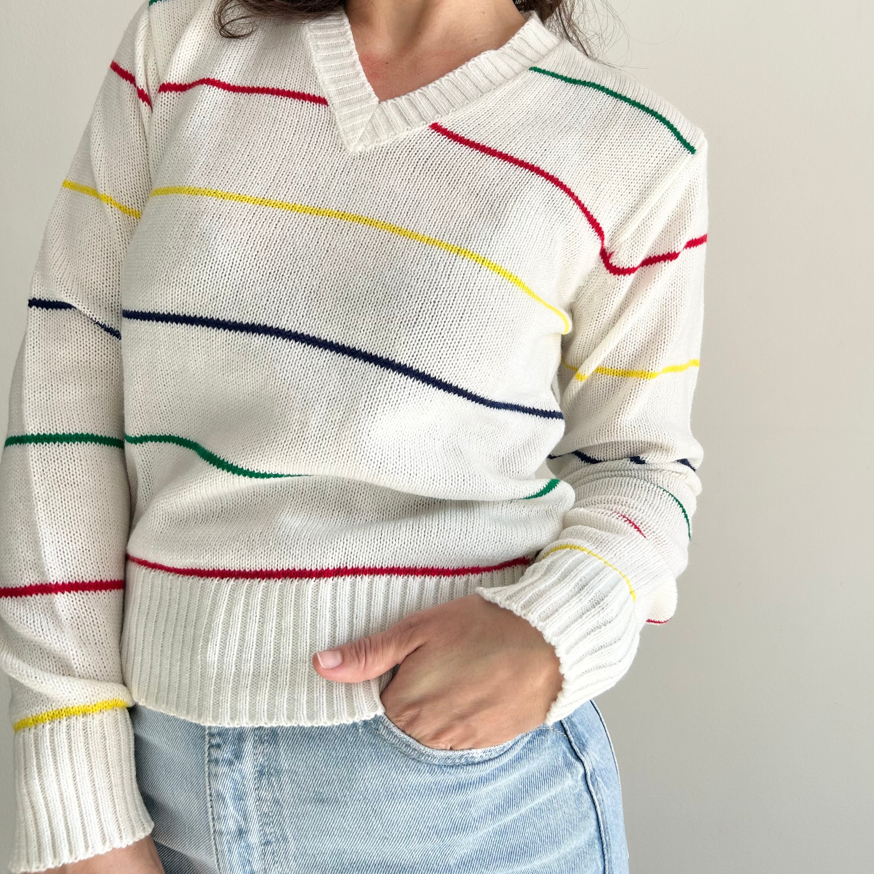 Vintage Stripe Ivory Knit