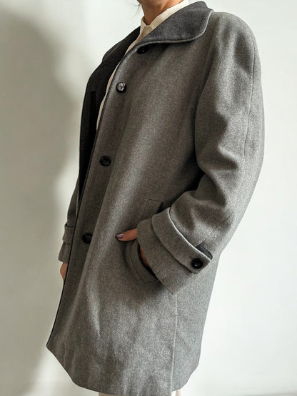 Vintage Grey Wool Coat