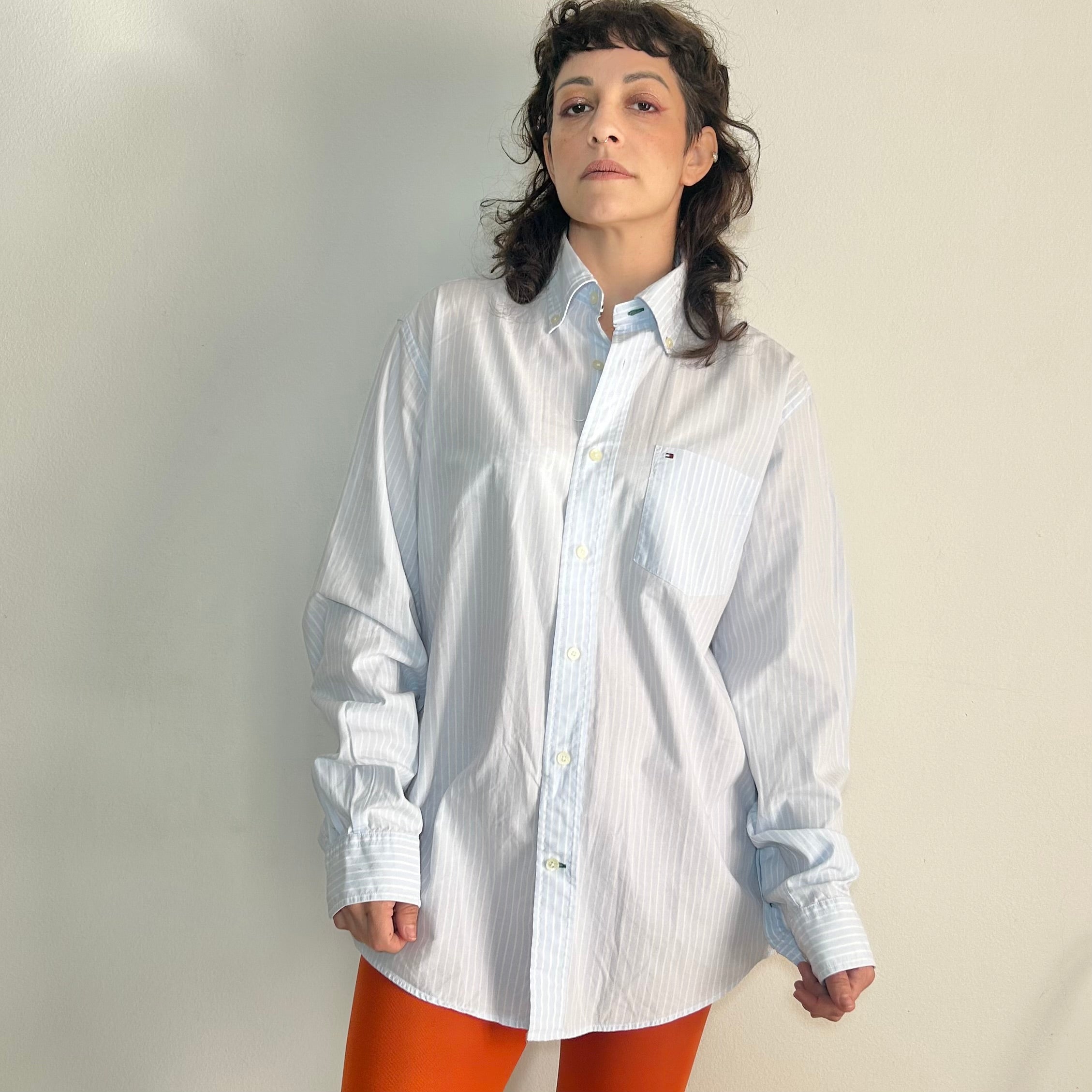 Vintage Tommy Hilfiger Pinstripe Oxford Shirt