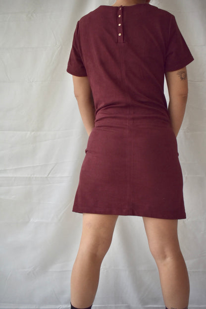 Bordeaux Faux Leather Dress