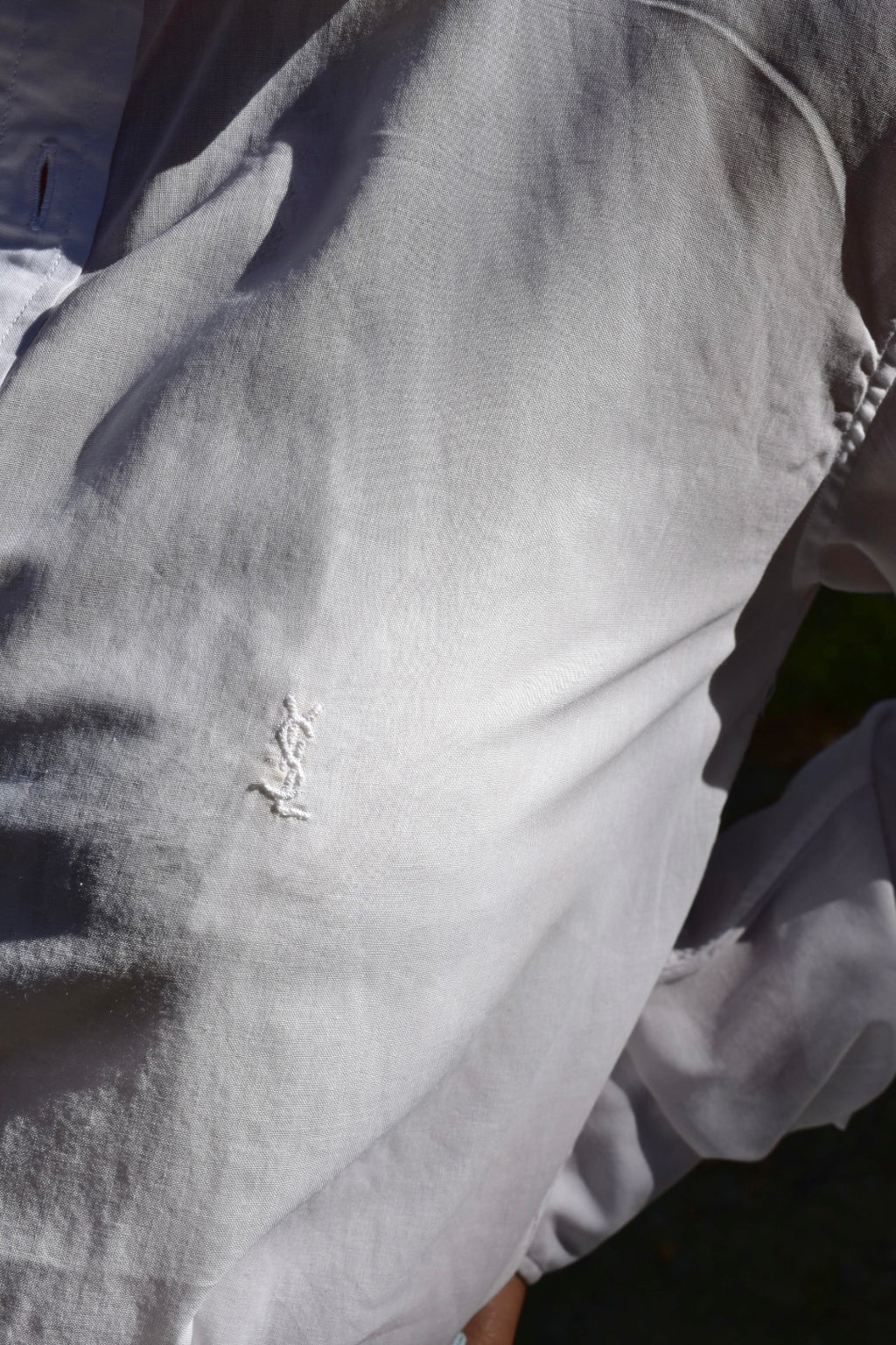Yves Saint Laurent “Chemises” Vintage White Shirt in Pure Cotton – 80s French Elegance