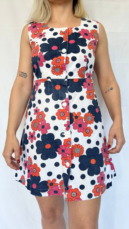 Vintage Floral Mini Dress