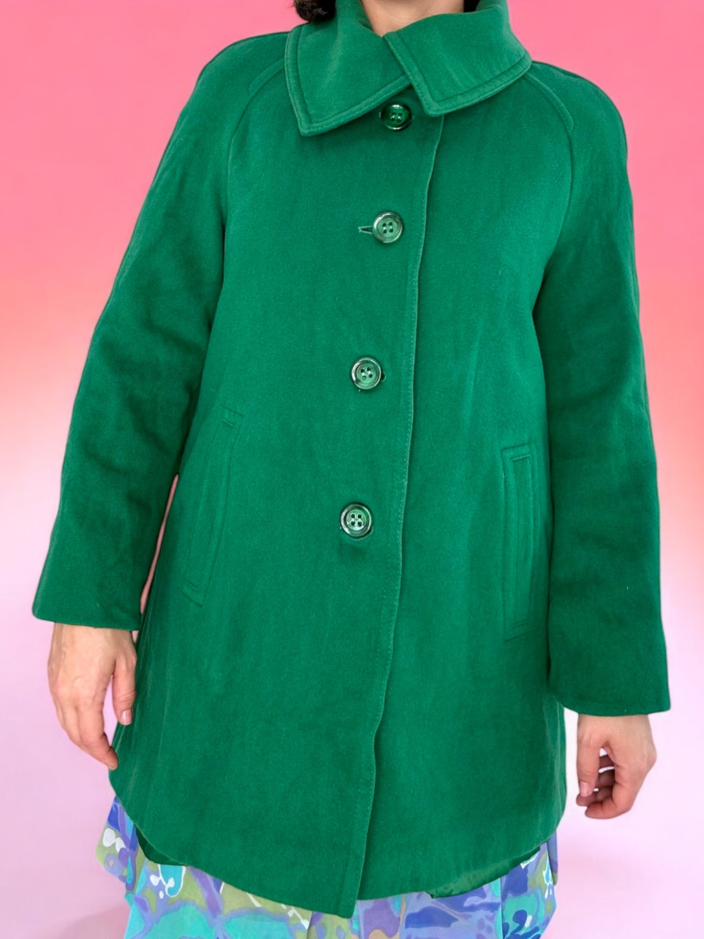 Green Basler Wool-Cashmere Coat – 1960s/70s
