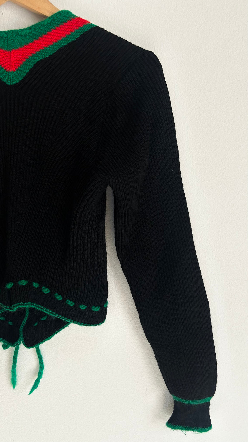 Vintage Alpine Folk-Style Cropped Top