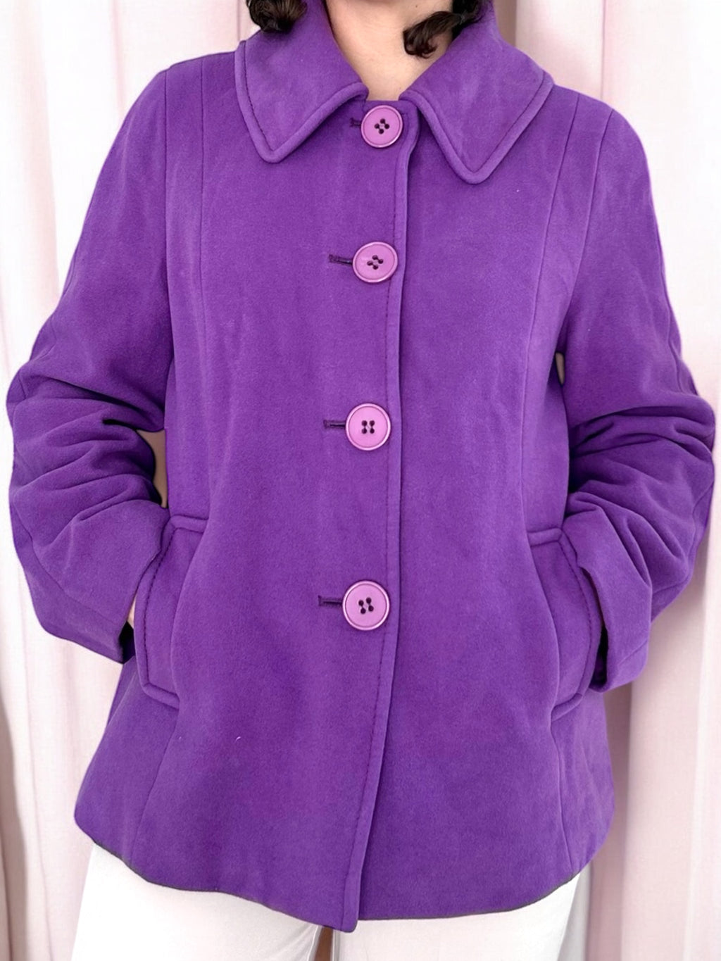 Purple Gerry Weber Wool-Cashmere Coat – Late 90s / Early 2000s