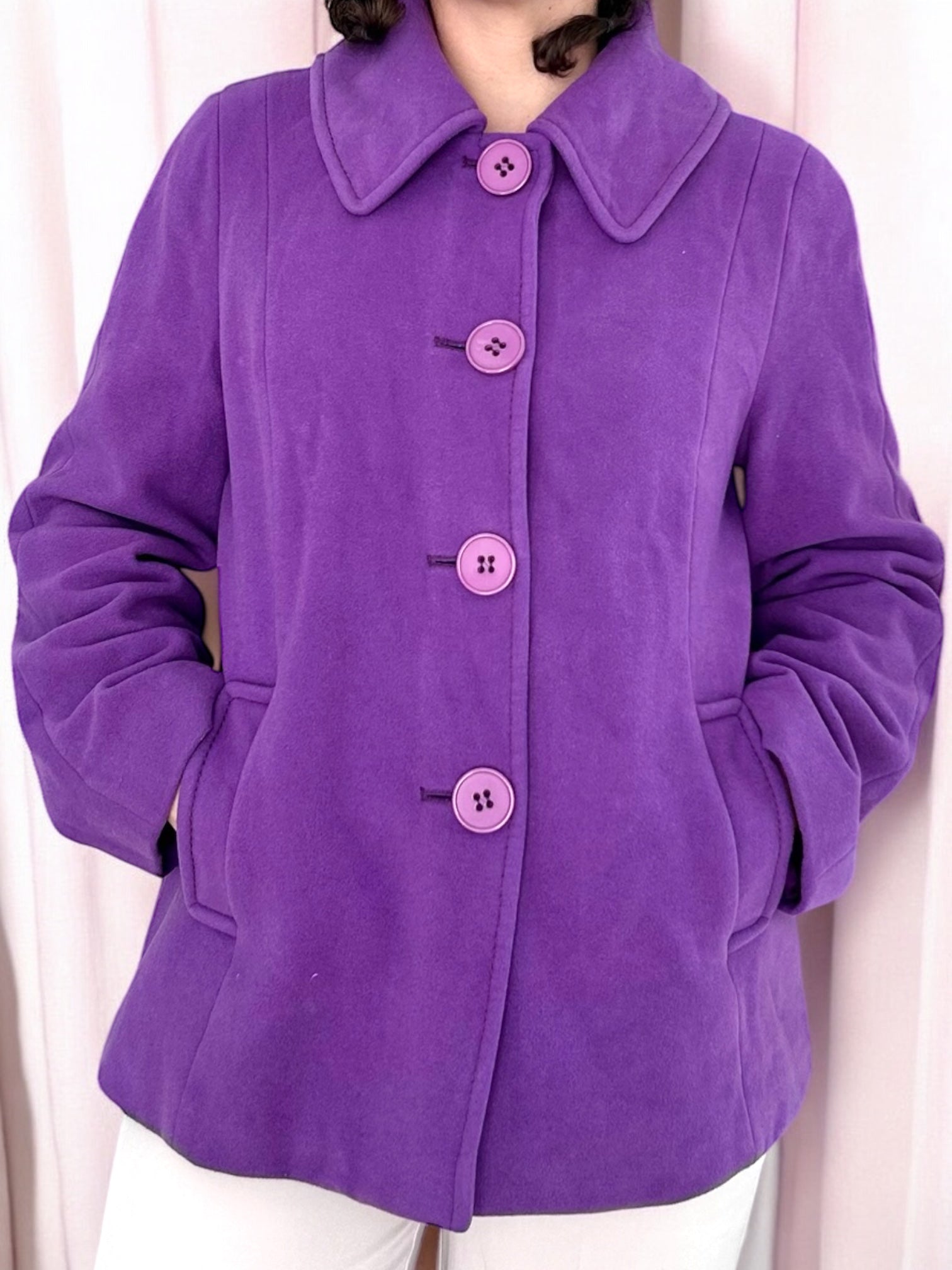 Purple Gerry Weber Wool-Cashmere Coat – Late 90s / Early 2000s
